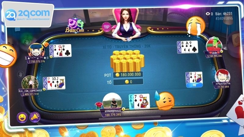 Xì Tố 2qcom - Trải Nghiệm Đỉnh Cao Cùng Game Bài Thú Vị 2 Luật chơi xì tố 2qcom